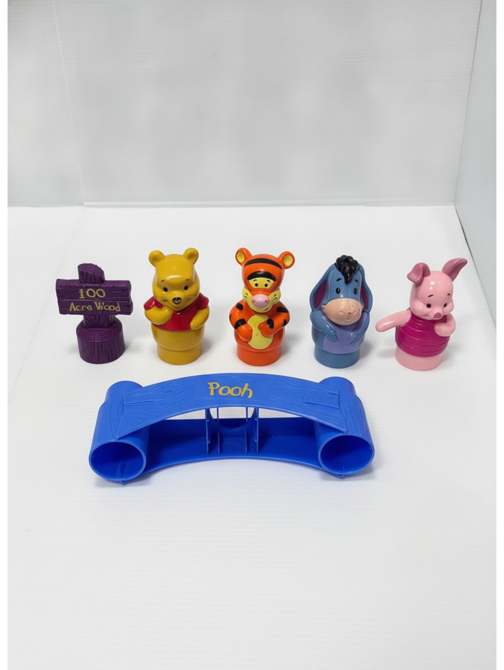 Vintage Mega Bloks Disney Winnie the Pooh Tigger Eeyore Piglet Figure Set